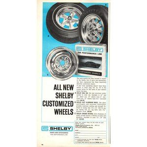 1968 Carroll Shelby Custom Wheels Parts Catalog Vintage Print Ad Mustang Art
